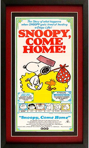 Snoopy Come Home Movie Poster Framed Double Mat Print