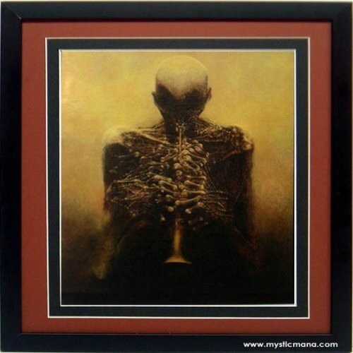 Framed Beksinski Master Set of  Surreal Art 25x25
