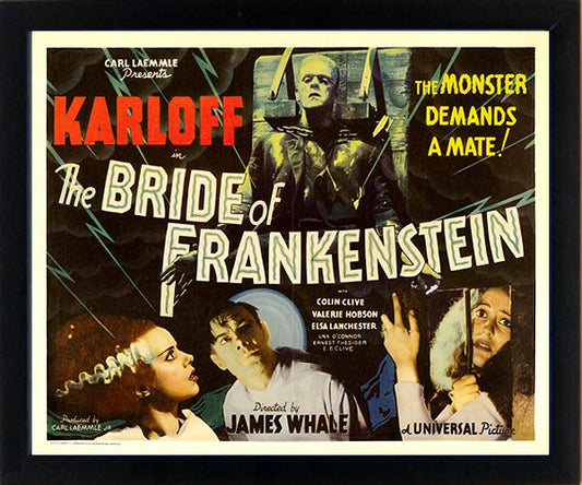 Frankenstein Poster Framed Quality Print and Framing 12x15 inches