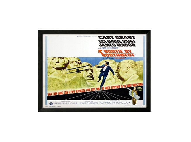 Retro Hitchcock North by Northwest Movie Poster Finest Quality Framing