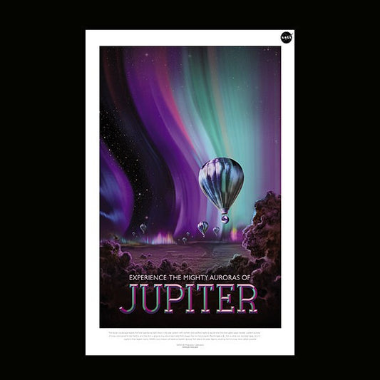NASA Retro StyleTravel Poster Jupiter, Finest Quality, Many Sizes Available