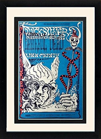 Grateful Dead Concert Poster Framed & Mated 15x20 Inches