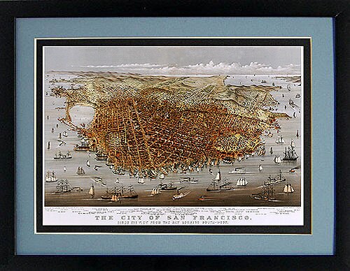 San Francisco Vintage Style Map