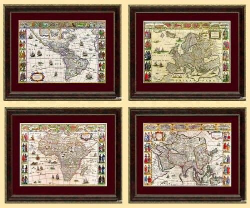 Old World Maps Africa, America, Asia, Europe