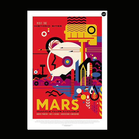Mars NASA JPL Retro Poster Many Sizes Available