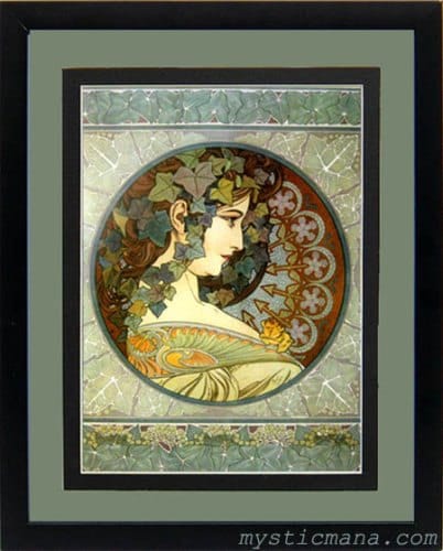 Mucha Poster "La Lierre" Art Nouveau Framed Art Nuveau Print 23x18