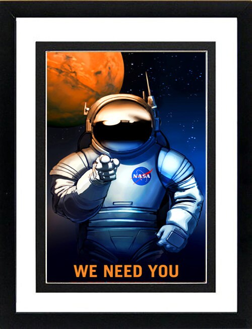 NASA Poster We Need You! Wanted Framed Display Various Sizes