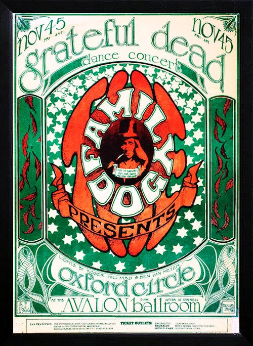 The Grateful Dead 1966 Concert Poster Highest Quality Framing