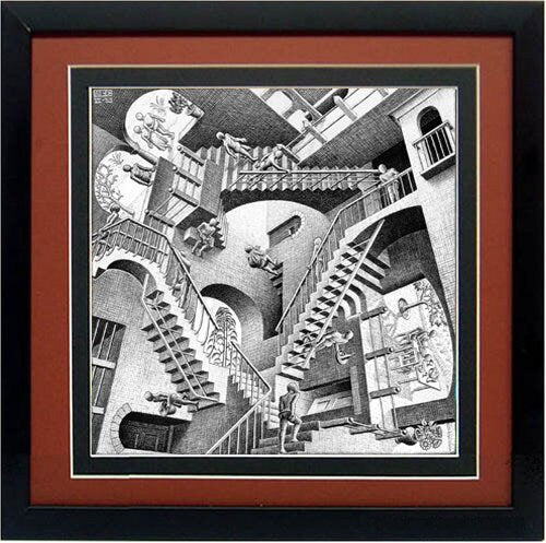 Escher Framed Poster Print Relativity