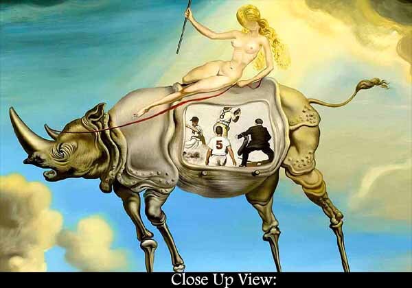 Salvador Dali Rhino Art Print Framed