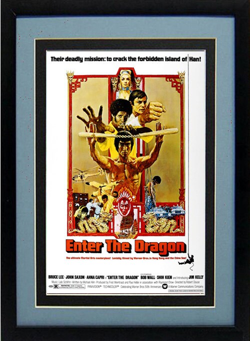 LARGE Bruce Lee Poster Enter the Dragon Framed Movie Poster