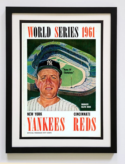 New York Yankees 1961 World Series Poster Framed