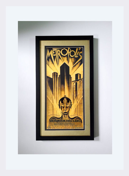 Large Metropolis Poster Metalic Gold Mat Finest Quality