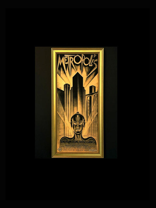 Metropolis Movie Poster Canvas Print Gold