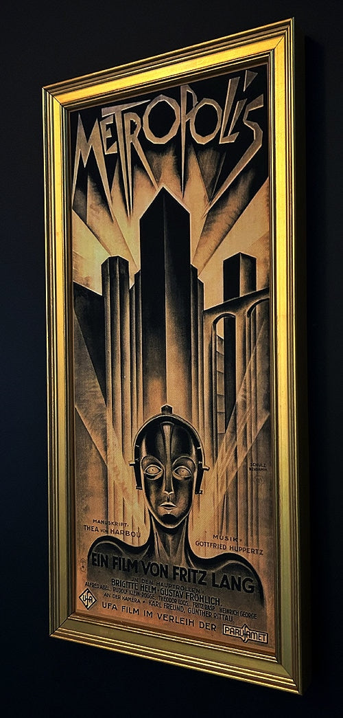 Metropolis Movie Poster Canvas Print Gold