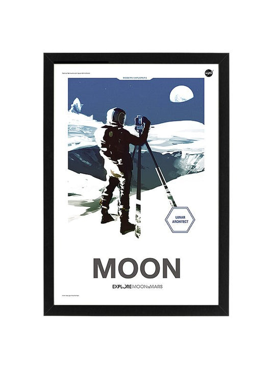 NASA Moon Poster Framed
