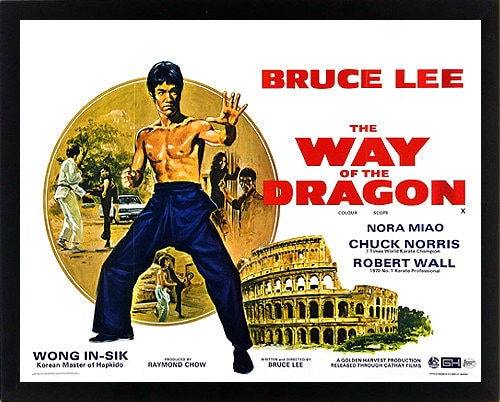 Bruce Lee Way of the Dragon Movie Poster Framed A+ Quality