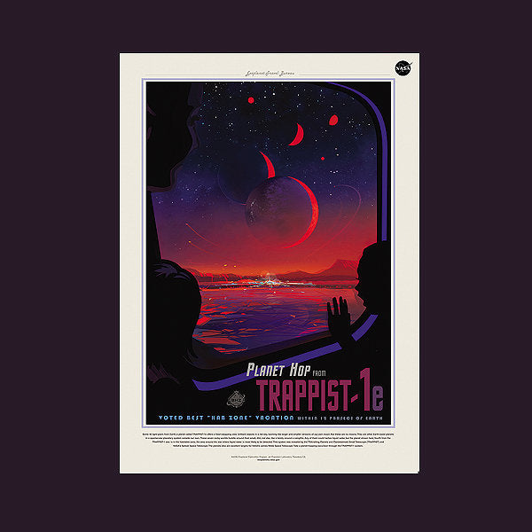 NASA Travel Poster Interstellar Planet Hop Finest Quality, Many Sizes Available