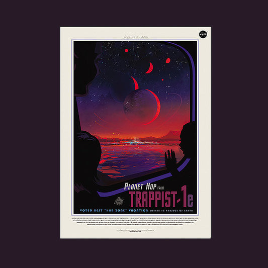 NASA Travel Poster Interstellar Planet Hop Finest Quality, Many Sizes Available