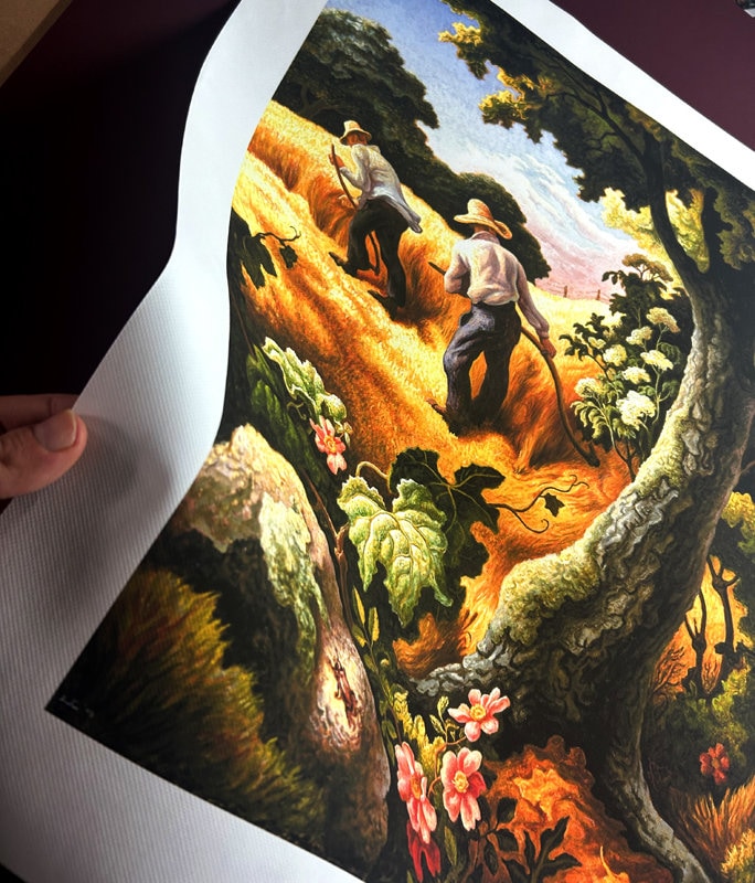 Canvas Print Thomas Hart Benton July Hay Finest Quality