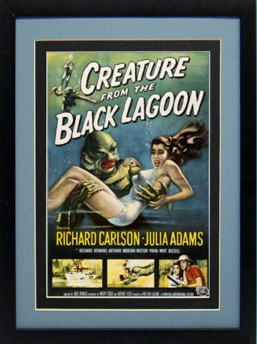Creature From the Black Lagoon Poster Framed 12 x15 Inches
