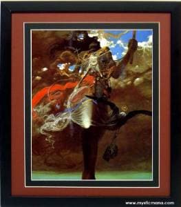 Framed Beksinski Art Poster Woman with Torch
