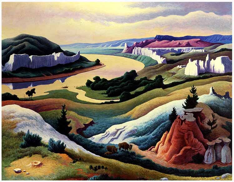 Lewis and Clark Expedition Art by Thomas Hart Benton