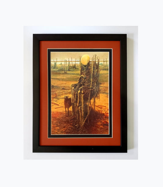 Framed Beksinski Art Poster Wolf Walker 2