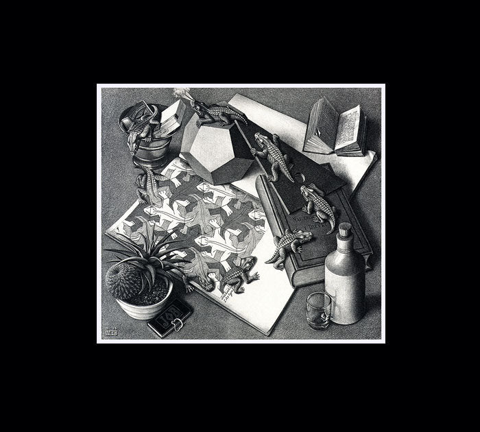 MC Escher Reptiles Poster Print