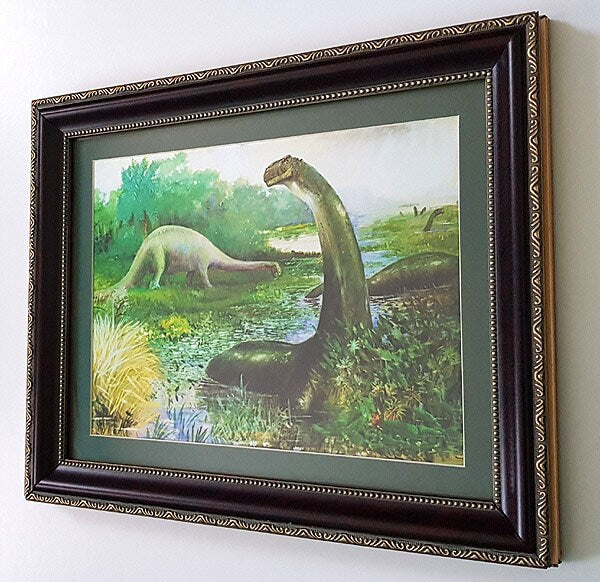 Dinosaur Poster Brontosarus Finest Print & Frame