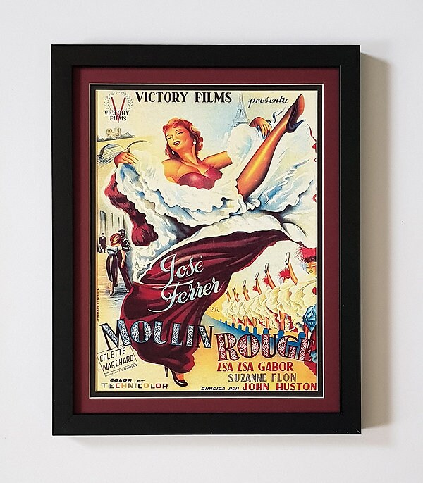 Mulin Rouge 1952 Movie Poster Framed