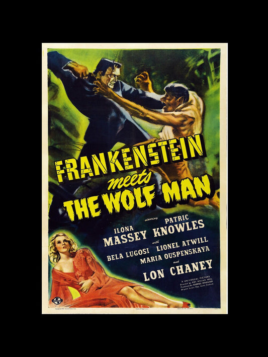 Frankenstein vs Wolf Man Poster Many Sizes Available