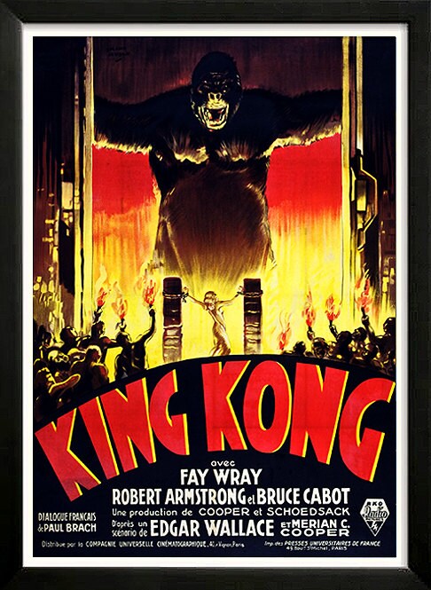 King Kong 1933 Movie Poster High Quality Framing