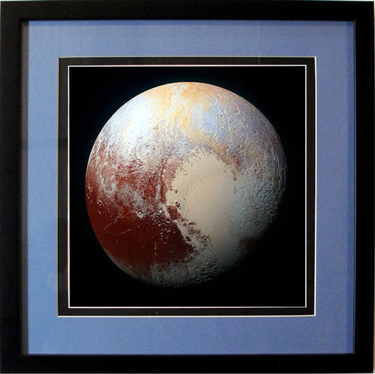 Planet Pluto Poster Framed Highest Quality Detailed Print 20x20