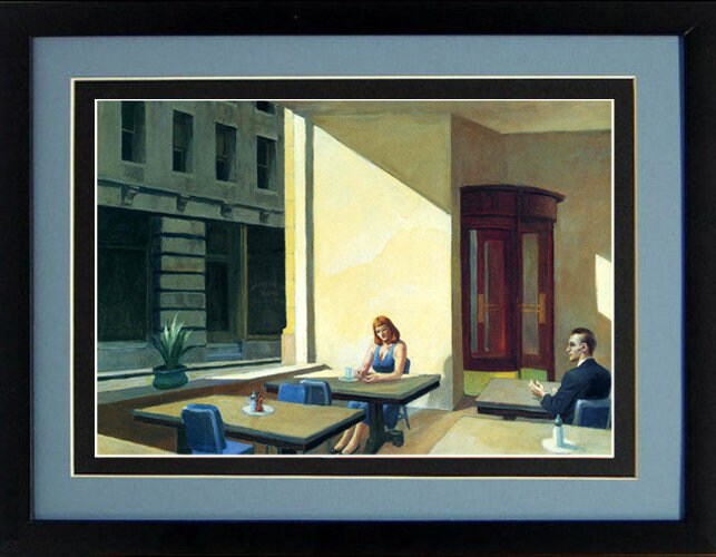 Cafeteria by Edward Hopper Finest Quality Framed Print