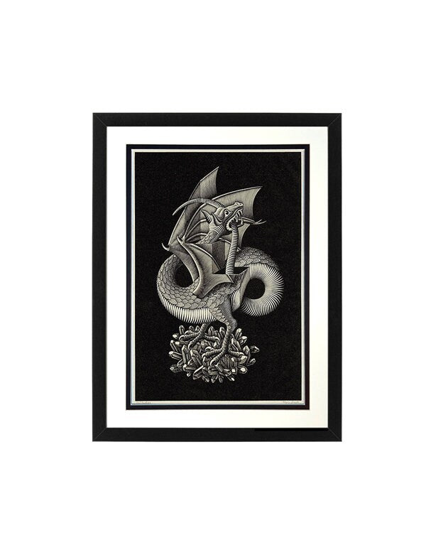 Dragon by M.C. Escher Expertly Framed Art Print