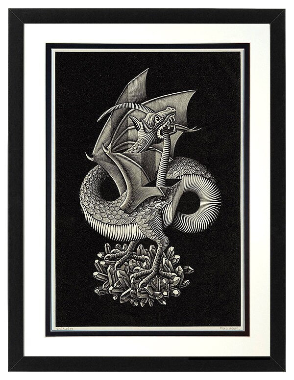 Dragon by M.C. Escher Expertly Framed Art Print