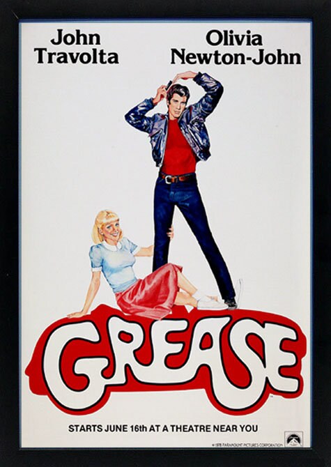 Grease, John Travolta Poster Framed