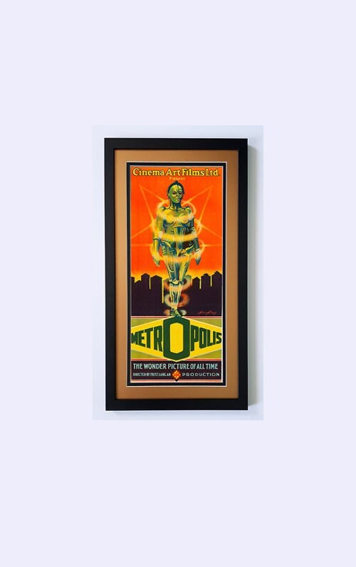 Rare Metropolis Poster Metalic Gold Mat Finest Quality