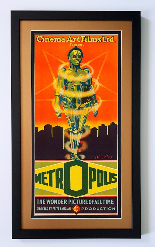 Rare Metropolis Poster Metalic Gold Mat Finest Quality