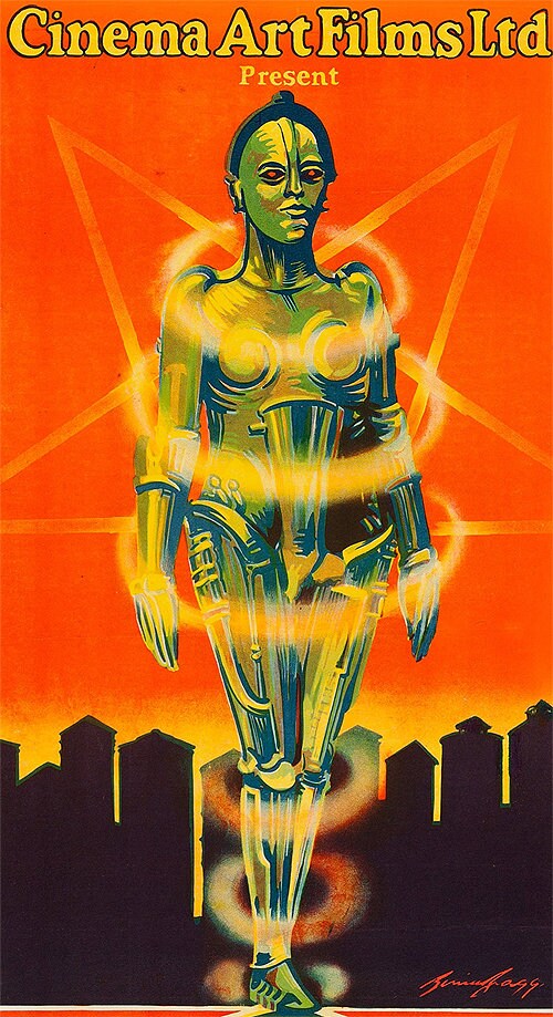 Rare Metropolis Poster Metalic Gold Mat Finest Quality