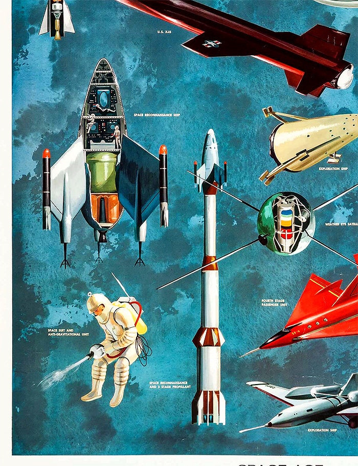 Disney Man in Space Poster Von Braun Rockets