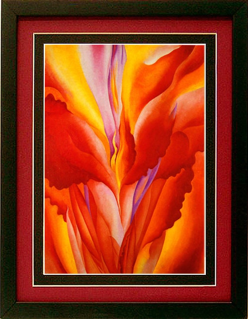Red Canna Georgia Okeeffe Flower Art Framed Poster