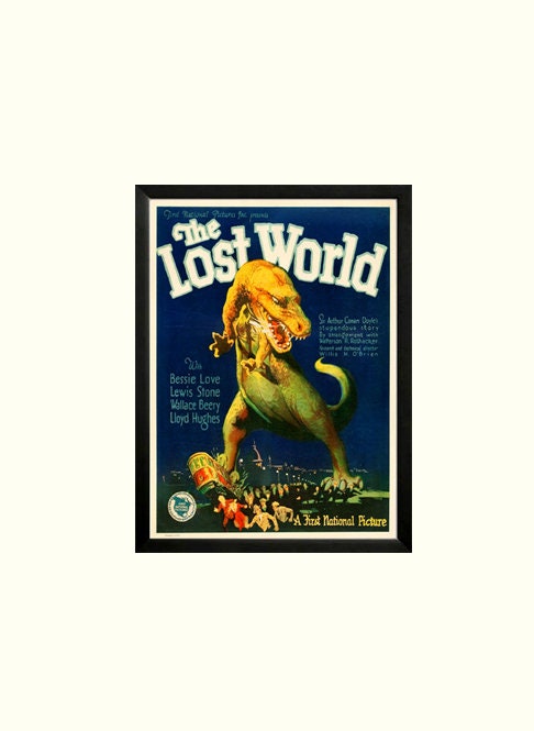 Lost World 1925 Dinosaur Movie Poster Framed