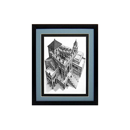 Ascending & Descending  by M.C. Escher Framed Print