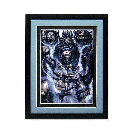 Unleash Your Inner Darkness with the H.R. Giger Illuminatus Framed Poster Print