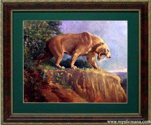 Sabertooth Tiger Framed Print Museum Mural