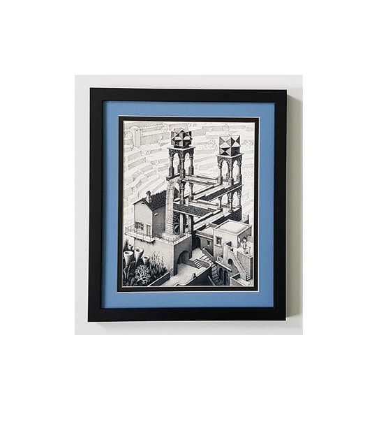 M.C. Escher Waterfall Framed Poster Print Expertly Framed