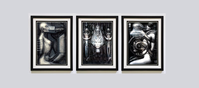 Giger Framed Art Poster Biomechanoid Set