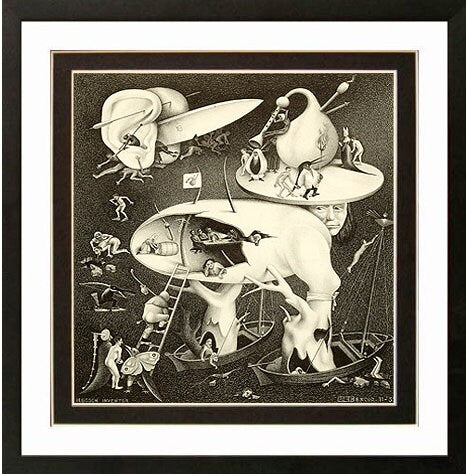 Escher, Bosch Garden framed print